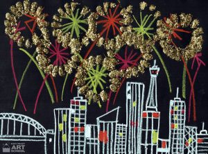 Hometown Fireworks - Easy Peasy Art School