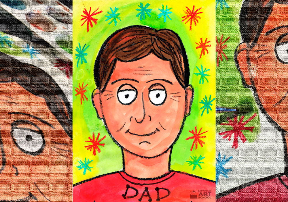 Dad Portrait for Beginners - Easy Peasy Art School
