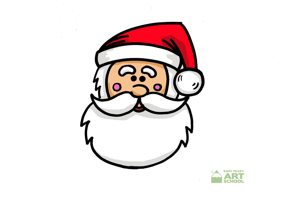 FREE How to Draw Santa Easy Peasy Art School