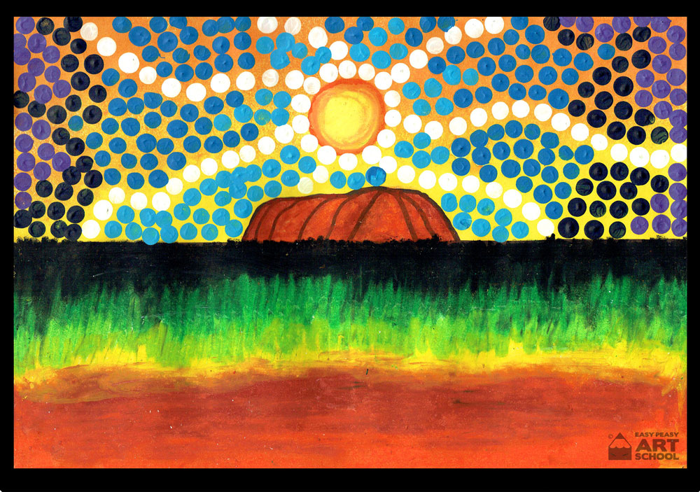 Uluru Art Lesson by Easy Peasy Art School