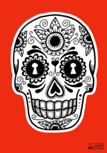 Advanced Sugar Skull Art Lesson By Easy Peasy Art School