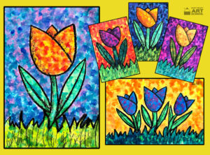 Seurat's Tulips by Easy Peasy Art School
