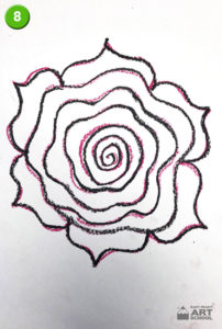 Valentine's Roses Art Lesson By Easy Peasy Art School